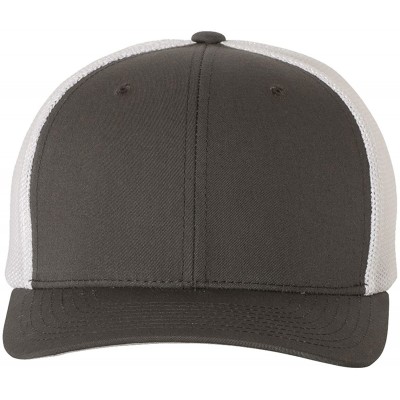 Baseball Caps Men's Two-Tone Stretch Mesh Fitted Cap - Charcoal/White - CE185HCMLSQ $14.80