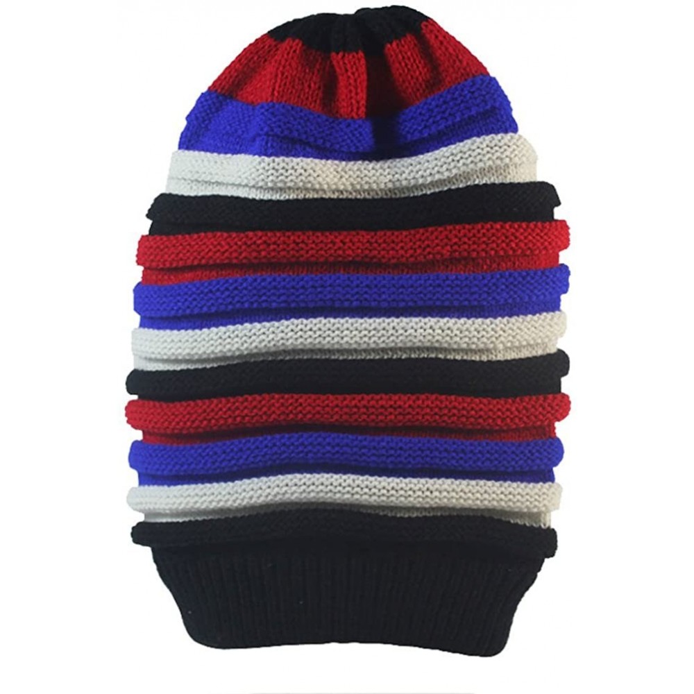 Skullies & Beanies Unisex 2019 Fashion Rainbow Crochet Beanie Baggy Knitted Hat Skull Caps - 5 - C21863T0NK0 $13.18