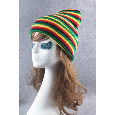 Skullies & Beanies Unisex 2019 Fashion Rainbow Crochet Beanie Baggy Knitted Hat Skull Caps - 5 - C21863T0NK0 $13.18