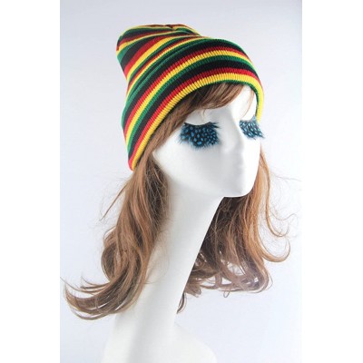 Skullies & Beanies Unisex 2019 Fashion Rainbow Crochet Beanie Baggy Knitted Hat Skull Caps - 5 - C21863T0NK0 $13.18