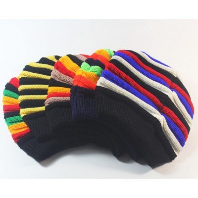 Skullies & Beanies Unisex 2019 Fashion Rainbow Crochet Beanie Baggy Knitted Hat Skull Caps - 5 - C21863T0NK0 $13.18