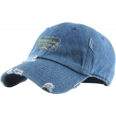 Baseball Caps Henny Leaf Fist Bottle Dad Hat Baseball Cap Polo Style Unconstructed - (2.5) Medium Denim Hennything Vintage - ...