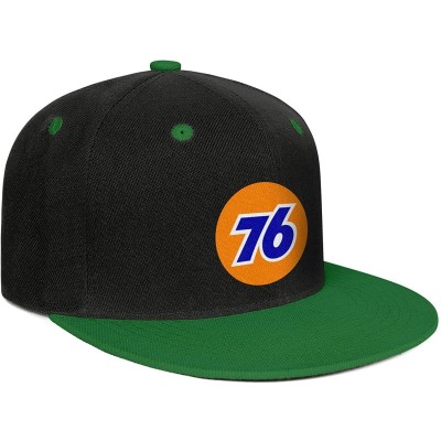 Baseball Caps Men/Women Print One Size Oil Logo Gas Station Plain Hat Flat Brim Baseball Cap - Green-9 - C218W0DNLHU $13.72