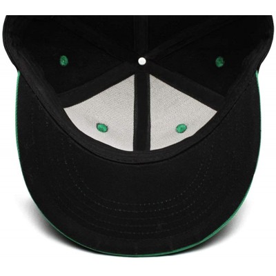 Baseball Caps Men/Women Print One Size Oil Logo Gas Station Plain Hat Flat Brim Baseball Cap - Green-9 - C218W0DNLHU $13.72