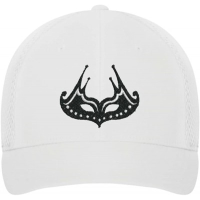 Baseball Caps Mask Performance Cap - Black on White - CB183ZXKQ58 $23.29