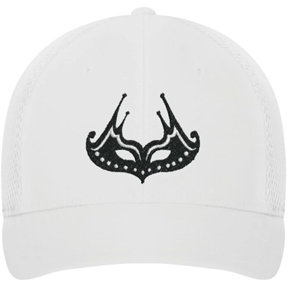 Baseball Caps Mask Performance Cap - Black on White - CB183ZXKQ58 $23.29