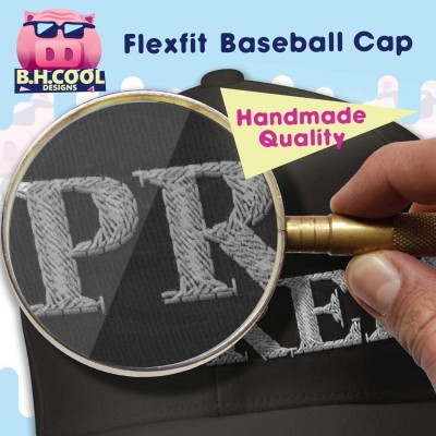 Baseball Caps Custom Embroidered Flexfit 6277 Baseball Hat - Personalized - Your Text Here - Silver - C418C8G2HY3 $18.03