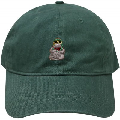Baseball Caps Sloth Cotton Baseball Dad Caps - Hunter Green - CR1846IDA24 $15.41