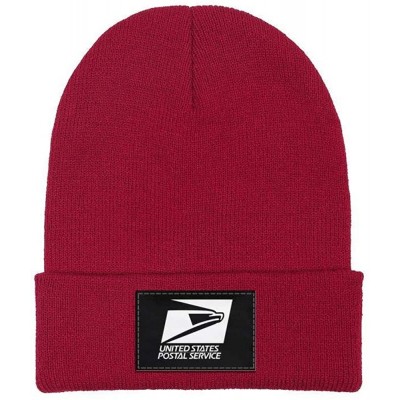 Skullies & Beanies Adult Stretchy Solid Color Knit Beanies Hats USPS-United-States-Postal-Service-Logo-Headwear for Mens Wome...