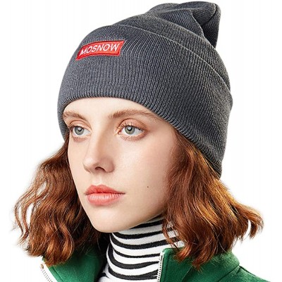 Skullies & Beanies 50% Wool Short Knit Fisherman Beanie for Men Women Winter Cuffed Hats - 6-dark Grey - CX18Z35M43R $10.11