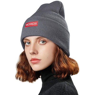 Skullies & Beanies 50% Wool Short Knit Fisherman Beanie for Men Women Winter Cuffed Hats - 6-dark Grey - CX18Z35M43R $10.11