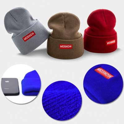 Skullies & Beanies 50% Wool Short Knit Fisherman Beanie for Men Women Winter Cuffed Hats - 6-dark Grey - CX18Z35M43R $10.11