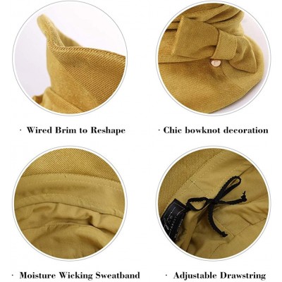 Bucket Hats 1920 Vintage Cloche Bucket Hat Ladies Church Derby Party Fashion Winter 55-59CM - 99088_yellow - CZ18KC2OHMU $24.64