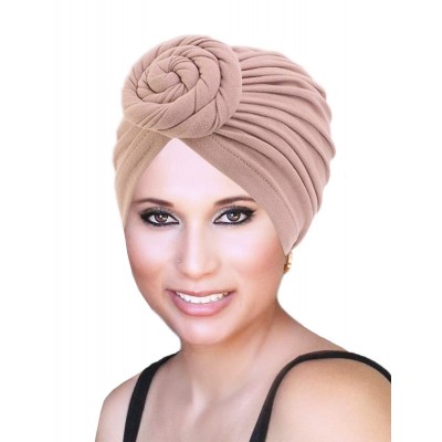 Skullies & Beanies Chemo Hair Wrap for Women Cancer Patient Hair Loss Fashion Breathable Headwrap Brown - Turban Headwrap Kno...