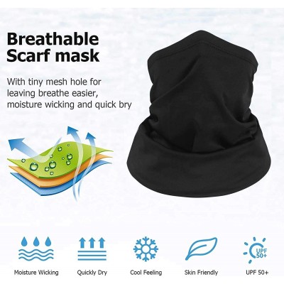 Balaclavas Multifunctional Face Mask Anti Dust Wind UV Sun Neck Headwear Motorcycle for Women Men Face Scarf Bandana - Black ...