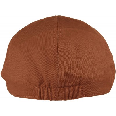 Sun Hats Men's 100% Cotton Duck Bill Flat Golf Ivy Driver Visor Sun Cap Hat - Brown - CG195XQY0WW $17.28