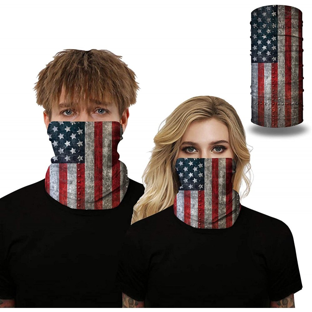 Balaclavas 2 Pcs Face Bandanas Mens Womens Headband Shield Scarf Neck Gaiters - Color B - C1198Q3MXU7 $17.58