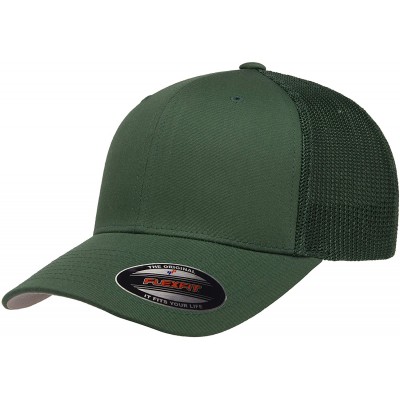 Baseball Caps Trucker Mesh Fitted Cap - Evergreen - C818WYLZTRU $11.75