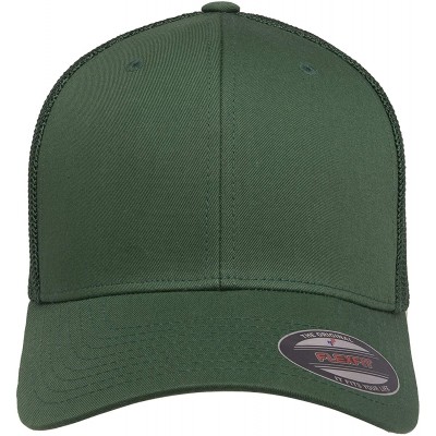 Baseball Caps Trucker Mesh Fitted Cap - Evergreen - C818WYLZTRU $11.75