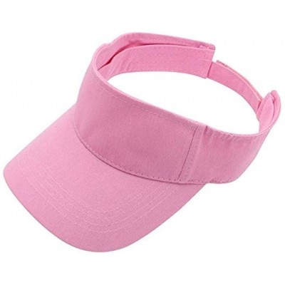 Visors Women Wide Brim Visor Hat UV Sunblock Sun Protection Beach Sports Tennis Golf Hats - Light Pink - CO18R7CWZDO $11.71