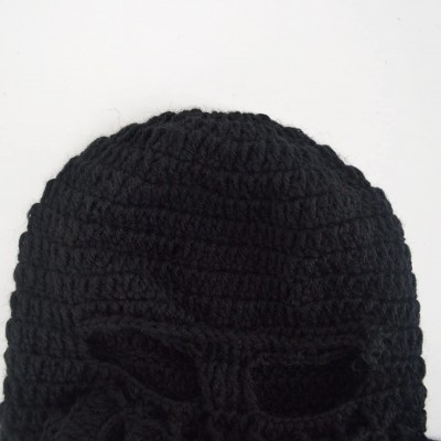 Skullies & Beanies Winter Warm Knitted Octopus Hat Unisex Funny Octopus Mask with Tentacles - Black - C51862DL3LQ $11.21