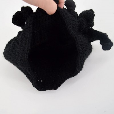 Skullies & Beanies Winter Warm Knitted Octopus Hat Unisex Funny Octopus Mask with Tentacles - Black - C51862DL3LQ $11.21