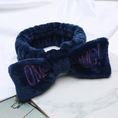 Cold Weather Headbands Headbands for Women Bow Knot Letter Print Velvet Hairband- Girls Stretchy Solid Color Face Wash Makeup...