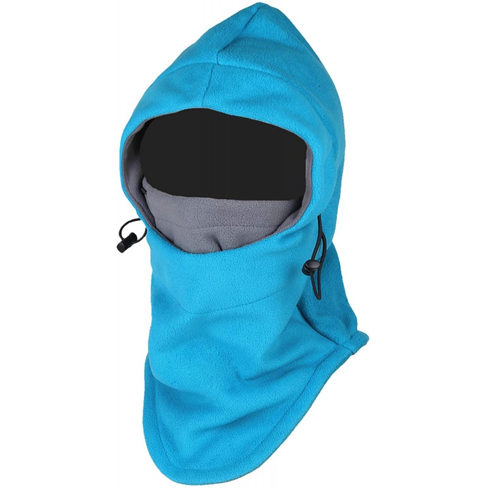 Balaclavas Warm Fleece Balaclava Ski Bike Full Face Mask Neck Warmer Winter Sports Cap - Blue+grey - C71299W72CP $11.00