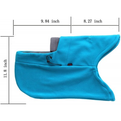 Balaclavas Warm Fleece Balaclava Ski Bike Full Face Mask Neck Warmer Winter Sports Cap - Blue+grey - C71299W72CP $11.00