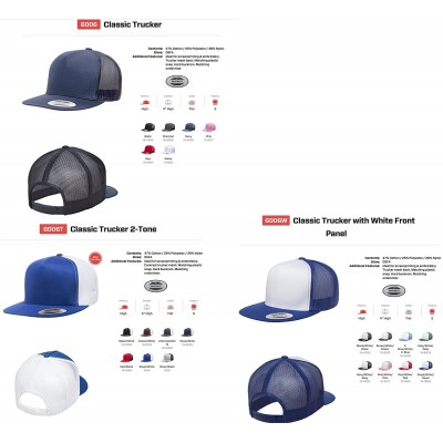 Baseball Caps Custom Trucker Flatbill Hat Yupoong 6006 Embroidered Your Text Snapback - Navy/White. - C81887RSZXZ $26.09