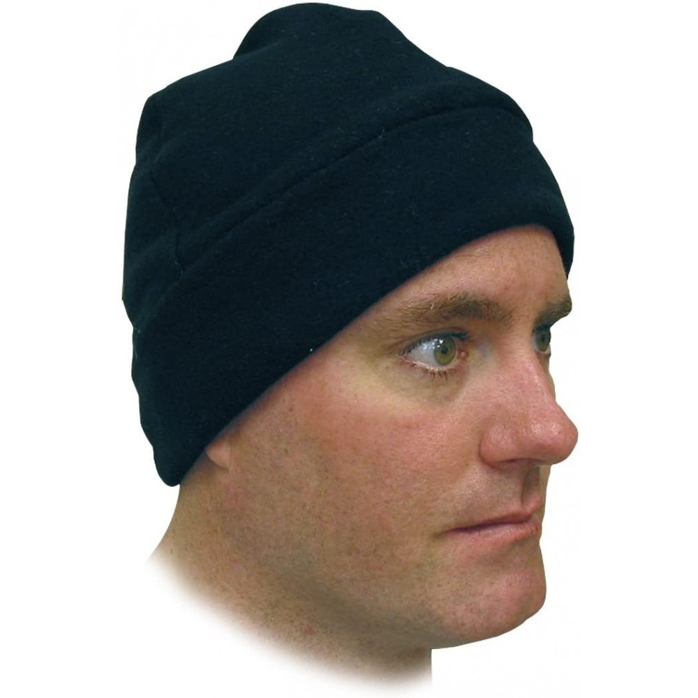 Skullies & Beanies Fleece Beanie Hat with Heat Warmer Pockets- One Size - Black - CU111TPW6SV $8.79