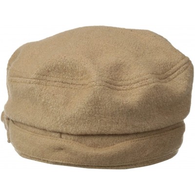 Newsboy Caps Women's Brown Wool Blend Cabbie - Camel - CC11KYOJDRZ $23.66