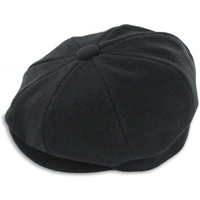 Newsboy Caps Belfry Newsboy Gatsby Men's Women's Soft Tweed Wool Cap - Black - C7125KRCQOR $32.91