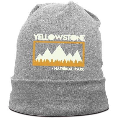 Skullies & Beanies Beautiful Sunflower Men Women Warm Beanies Cap Soft Winter Hat - Yellowstone National Park /Gray - CA1926Z...