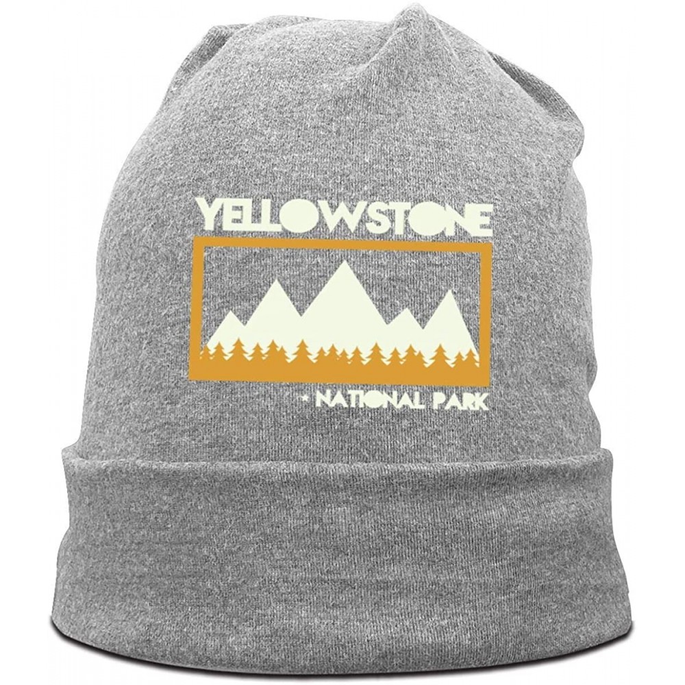 Skullies & Beanies Beautiful Sunflower Men Women Warm Beanies Cap Soft Winter Hat - Yellowstone National Park /Gray - CA1926Z...