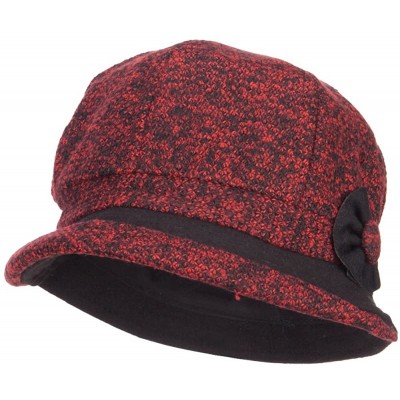 Newsboy Caps Women's Rolled Brim Cabbie Cap - Red - C6127A77ZE5 $31.44