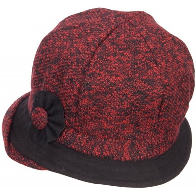 Newsboy Caps Women's Rolled Brim Cabbie Cap - Red - C6127A77ZE5 $31.44