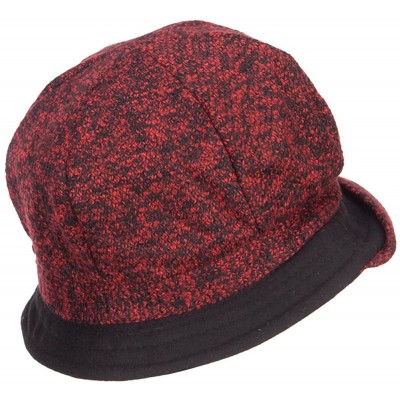 Newsboy Caps Women's Rolled Brim Cabbie Cap - Red - C6127A77ZE5 $31.44