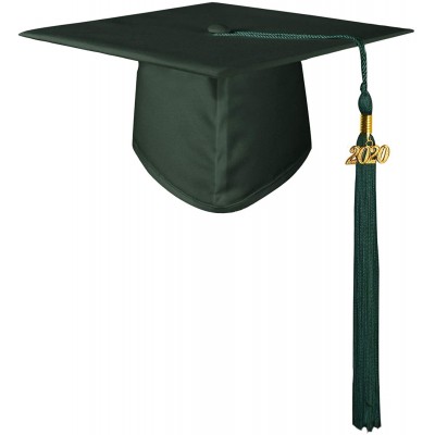 Skullies & Beanies Unisex Adult Matte Graduation Cap with 2020 Tassel - Forest - CT11SBEC561 $12.43