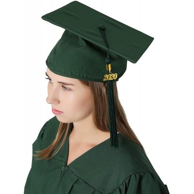 Skullies & Beanies Unisex Adult Matte Graduation Cap with 2020 Tassel - Forest - CT11SBEC561 $12.43