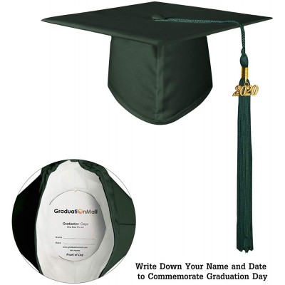 Skullies & Beanies Unisex Adult Matte Graduation Cap with 2020 Tassel - Forest - CT11SBEC561 $12.43