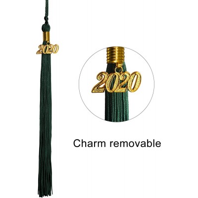 Skullies & Beanies Unisex Adult Matte Graduation Cap with 2020 Tassel - Forest - CT11SBEC561 $12.43