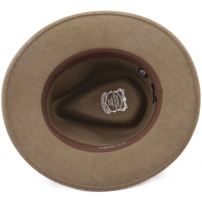 Fedoras Classic Traveller II Wool Felt Fedora Hat Packable Water Repellent - Camel - C711CRAO021 $35.71