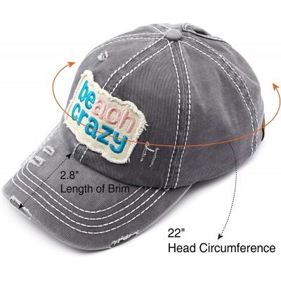 Baseball Caps Exclusives Hatsandscarf Washed Distressed Cotton Denim Ponytail Hat Adjustable Baseball Cap (BT-761) - C218RK2U...