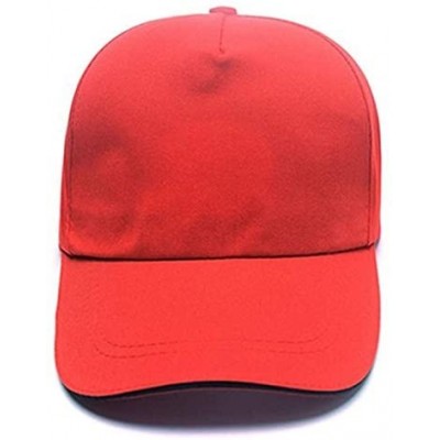 Baseball Caps Custom 100% Cotton Ball Hat Vintage Baseball Cap Classic Unisex Cowboy Hat Adjustable - C-red Black - CA18UT7ZG...