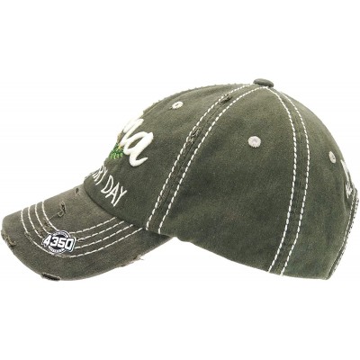 Baseball Caps Womens Baseball Cap Washed Distressed Vintage Adjustable Polo Style Dad hat - Olive - CG18Y9YKY84 $13.05