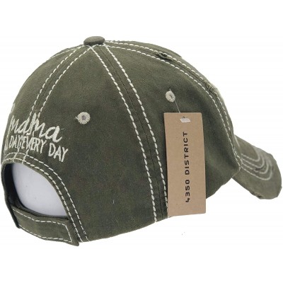 Baseball Caps Womens Baseball Cap Washed Distressed Vintage Adjustable Polo Style Dad hat - Olive - CG18Y9YKY84 $13.05