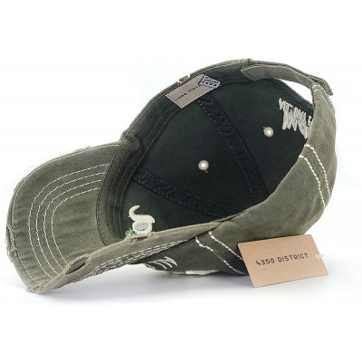 Baseball Caps Womens Baseball Cap Washed Distressed Vintage Adjustable Polo Style Dad hat - Olive - CG18Y9YKY84 $13.05
