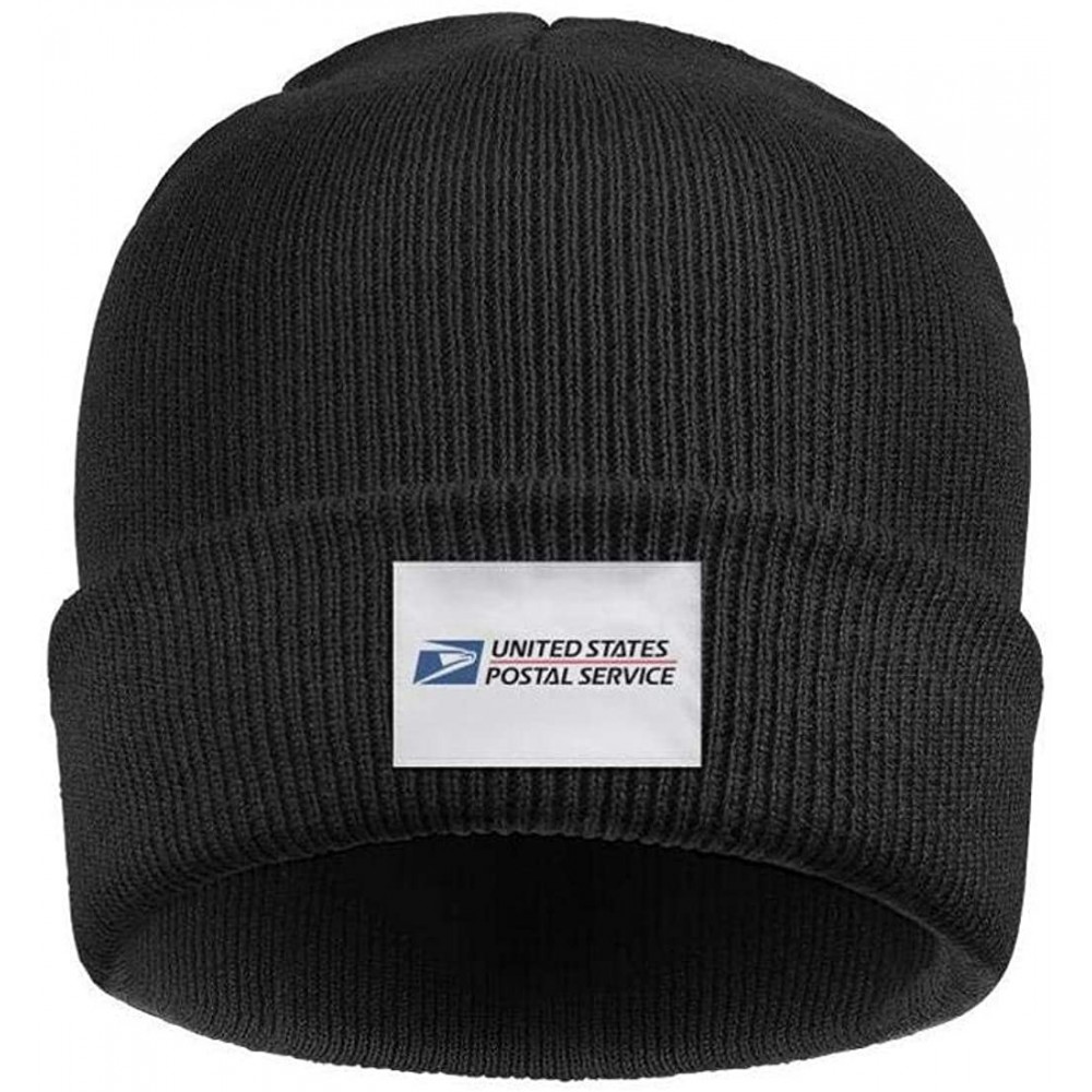 Skullies & Beanies Adult Stretchy Solid Color Knit Beanies Hats USPS-United-States-Postal-Service-Logo-Headwear for Mens Wome...