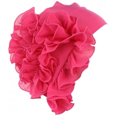 Skullies & Beanies Womens Chemo Turban Headband Scarf Beanie Cap Hat for Cancer Patient - Hot Pink - C7186I99R74 $10.43